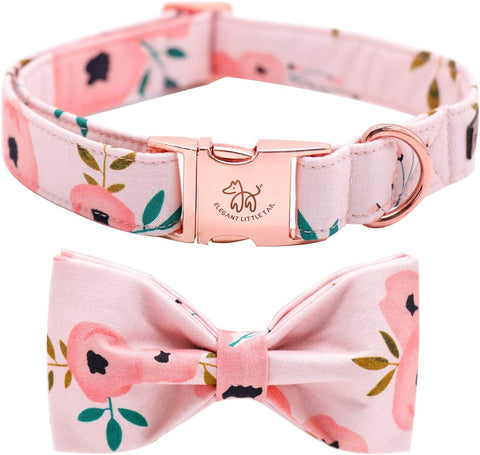 Dog Collar with Bow, Comfotable Dog Bowtie, Bowtie Dog Collar Adjustable Dog Collars for Small Medium Large Dogs and Cats