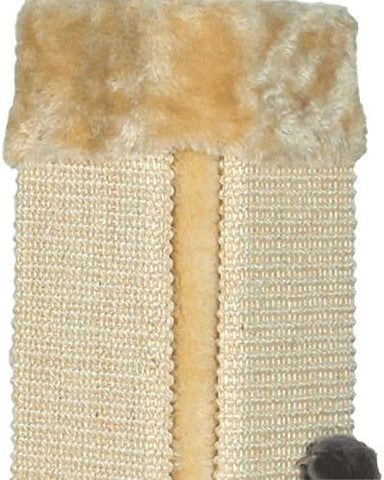 Wall Mounted Scratching Post, 20Inch Hanging Natural Sisal Cat Scratching Mat, Door Wall Protecting Corner with Wall Fixings (Khaki)