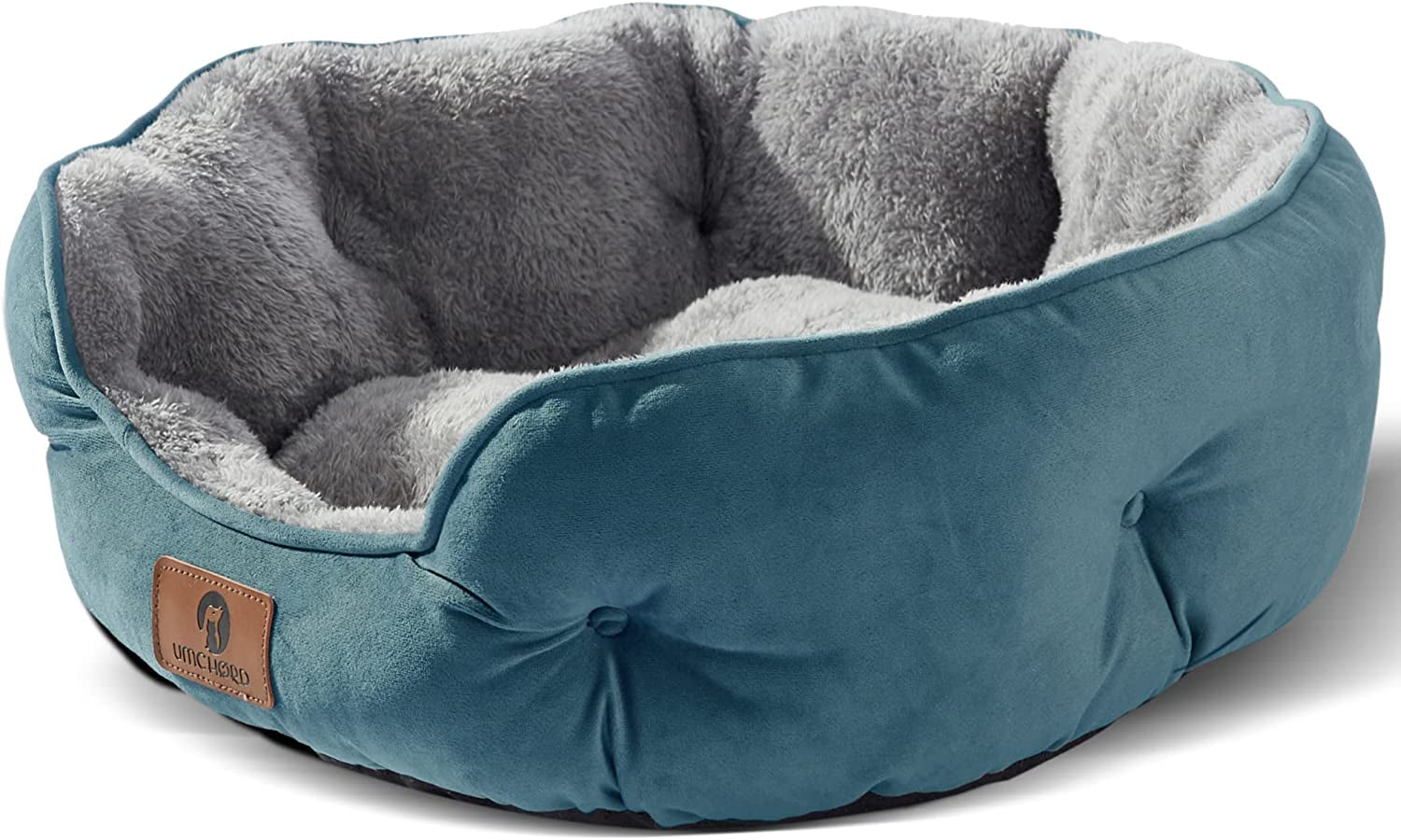 Small Dog Bed for Small Dogs, Cat Beds for Indoor Cats, Pet Bed for Puppy and Kitty, Extra Soft & Machine Washable with Anti-Slip & Water-Resistant Oxford Bottom, Grey, 20 Inches