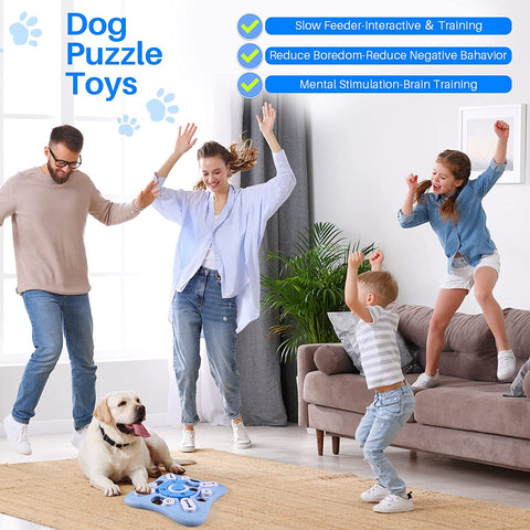 Interactive Dog Puzzle Toys for Large Medium Small Smart Dogs, Squeaky Enrichment Mentally Stimulation Toys for Training, Dog Treat Chew Toy for Puppy&Cats