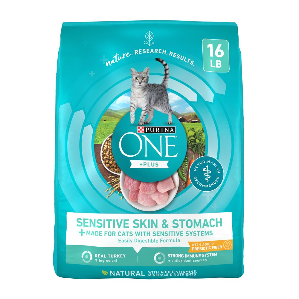 Sensitive Stomach, Sensitive Skin, Natural Dry Cat Food, +Plus Sensitive Skin and Stomach Formula, 7 Lb. Bag