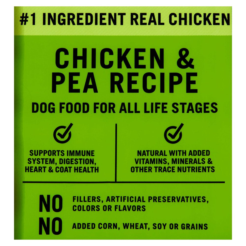 Chicken & Pea Recipe Dry Dog Food, Grain-Free, 24 Lbs