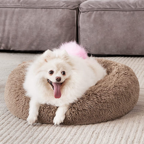 Orthopedic Dog Bed Comfortable Donut Cuddler round Dog Bed Ultra Soft Washable Dog and Cat Cushion Bed (Style 6)