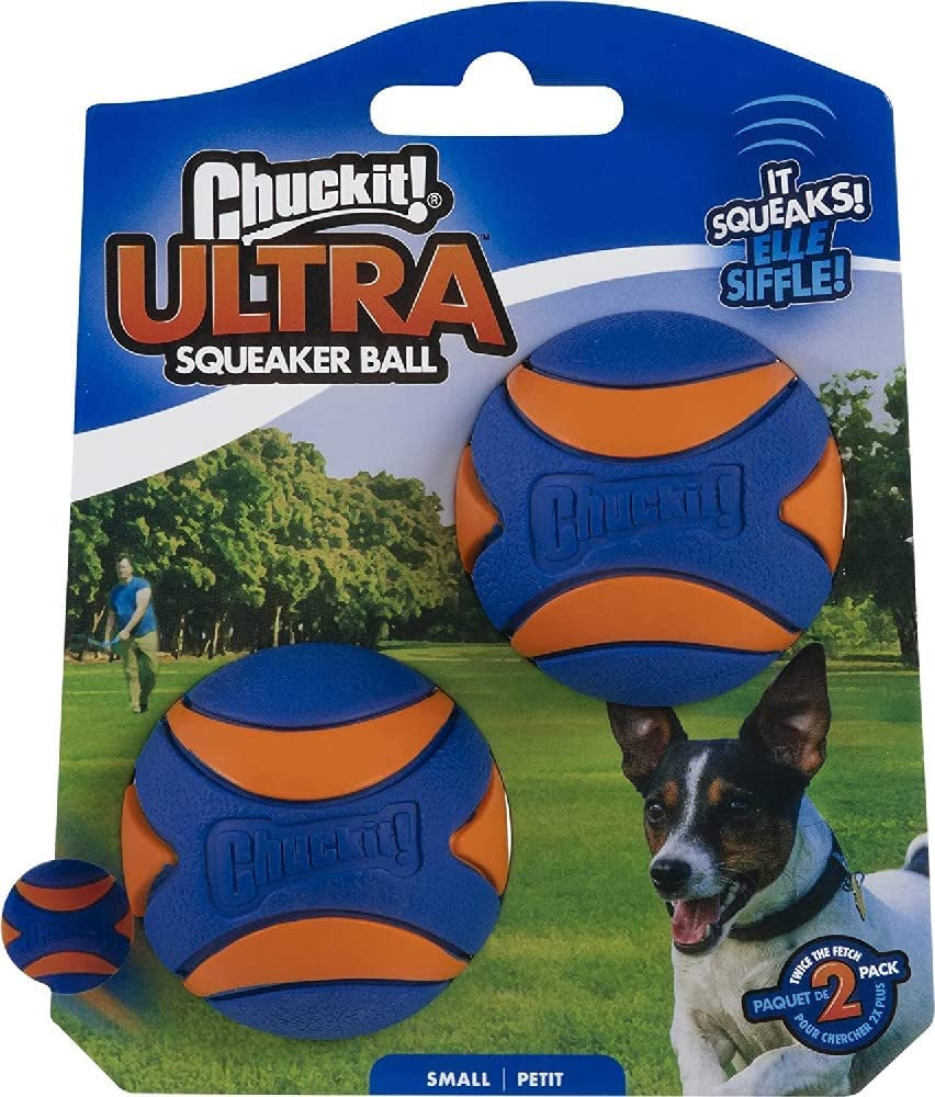 Ultra Ball Dog Toy, Medium (2.5 Inch Diameter) Pack of 2, for Breeds 20-60 Lbs