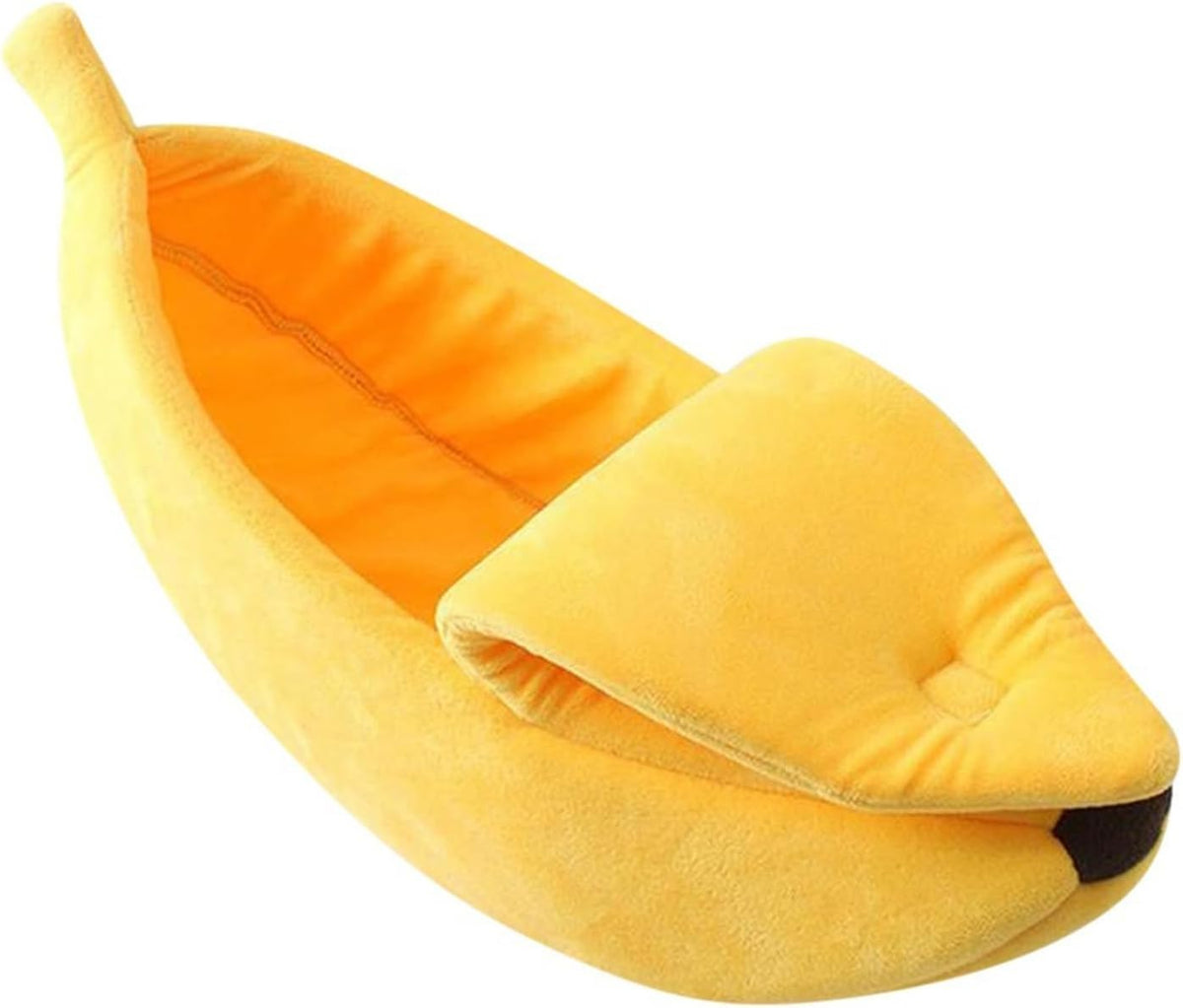 Warming Creative Banana Shape Pet Dog Cats Soft Winter Puppy Kitten Warm House Bed