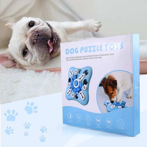 Interactive Dog Puzzle Toys for Large Medium Small Smart Dogs, Squeaky Enrichment Mentally Stimulation Toys for Training, Dog Treat Chew Toy for Puppy&Cats