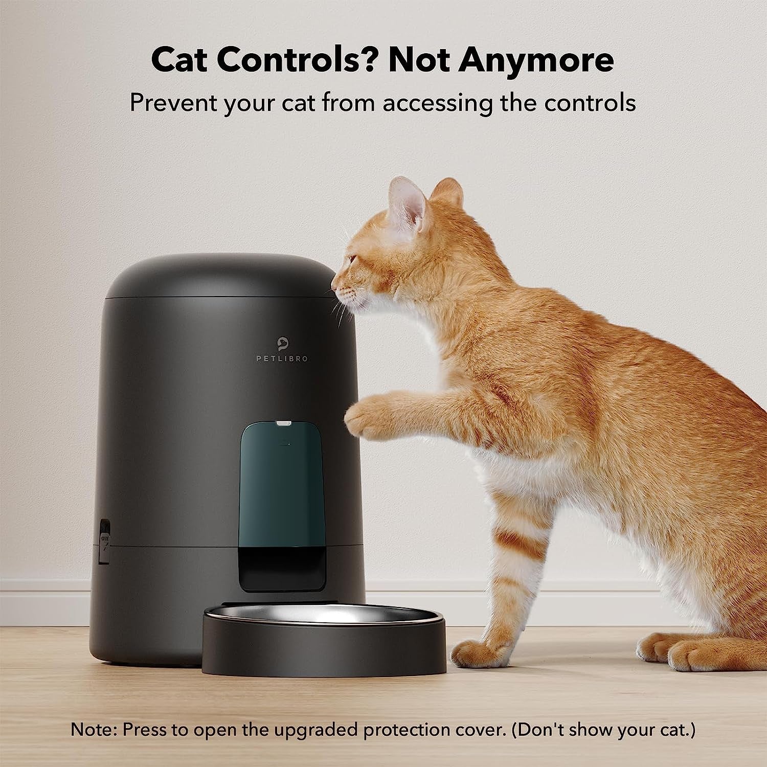 Automatic Cat Feeder, Cat Food Dispenser Battery-Operated with 180-Day Battery Life, AIR Timed Pet Feeder for Cat & Dog, 2L Auto Cat Feeder