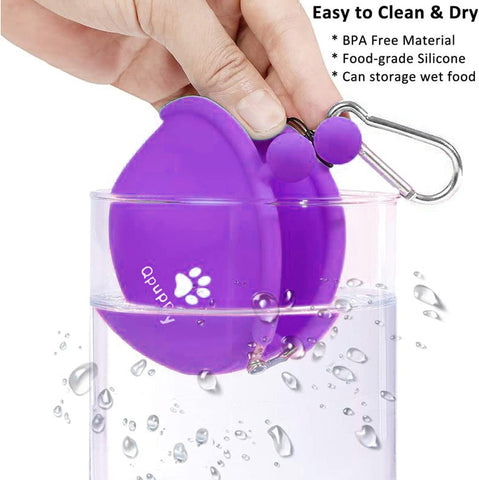 Ordinary Dog Treat Training Pouch Fashion Portable Small Dog Training Treat Pouch Treat Pouches for Pet Training Coin Purse Silicone Coin Pouch Key Case (Purple)