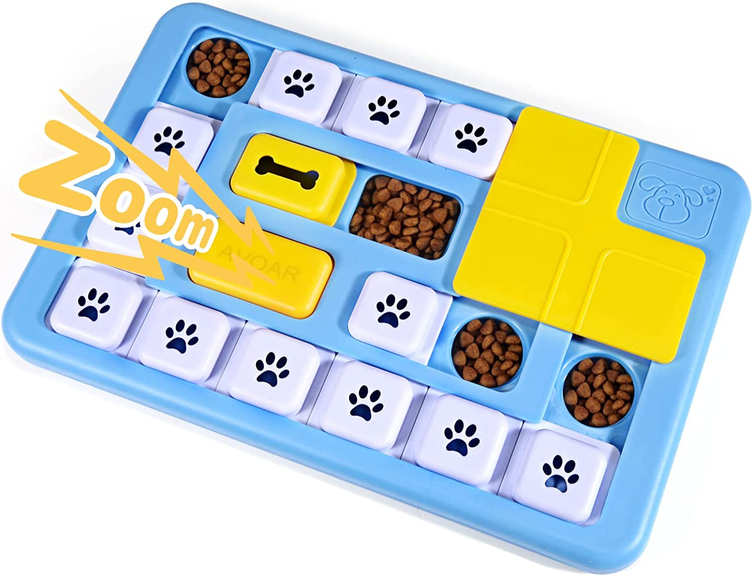 Interactive Dog Puzzle Toys for Large Medium Small Smart Dogs, Squeaky Enrichment Mentally Stimulation Toys for Training, Dog Treat Chew Toy for Puppy&Cats