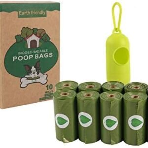 Dog Poop Bags – Biodegradable Bags, Eco-Friendly, Leak-Proof & Compostable Pet Waste Bags for Dogs and Cats, 150 Count (10 Rolls)
