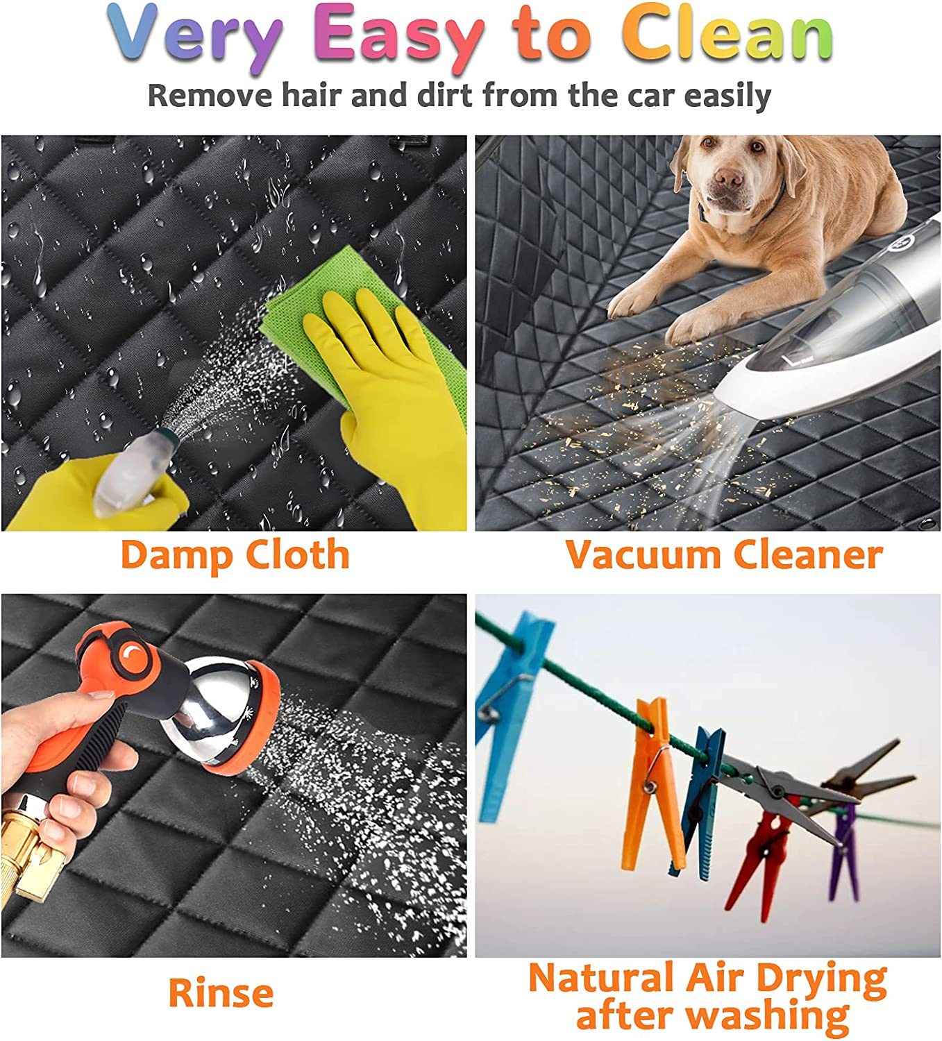 Dog Car Seat Cover for Pets 100% Waterproof Seat Cover Hammock 600D Heavy Duty - Image 7