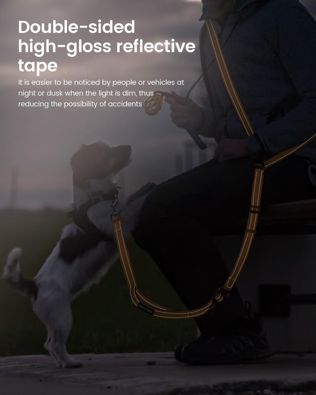 Hands Free Dog Leash Multifunctional Crossbody Dog Leash, 5.9-9.5Ft Long Waist Belt - Image 6