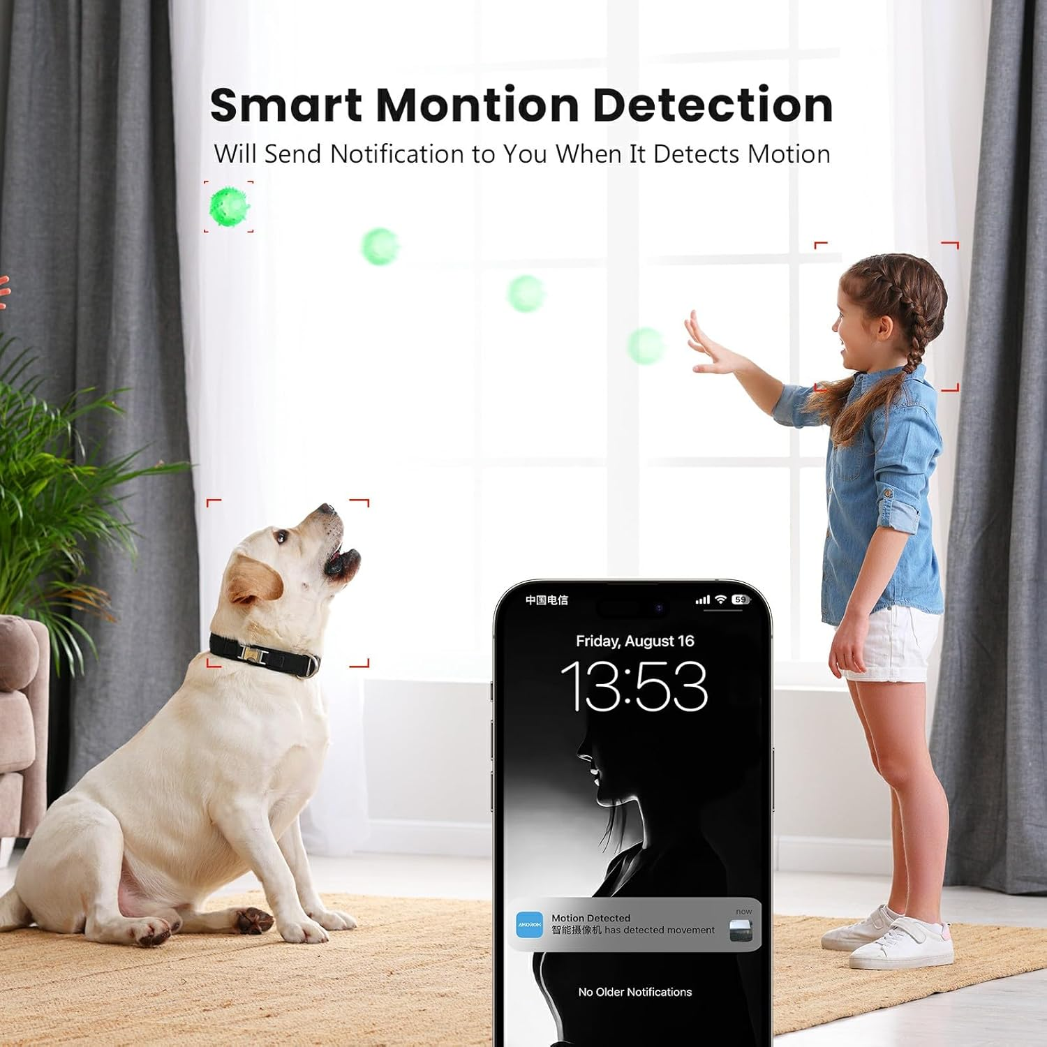 Pet Camera 360° Home Security Cameras with 2 Way Audio Night Vision - Image 2