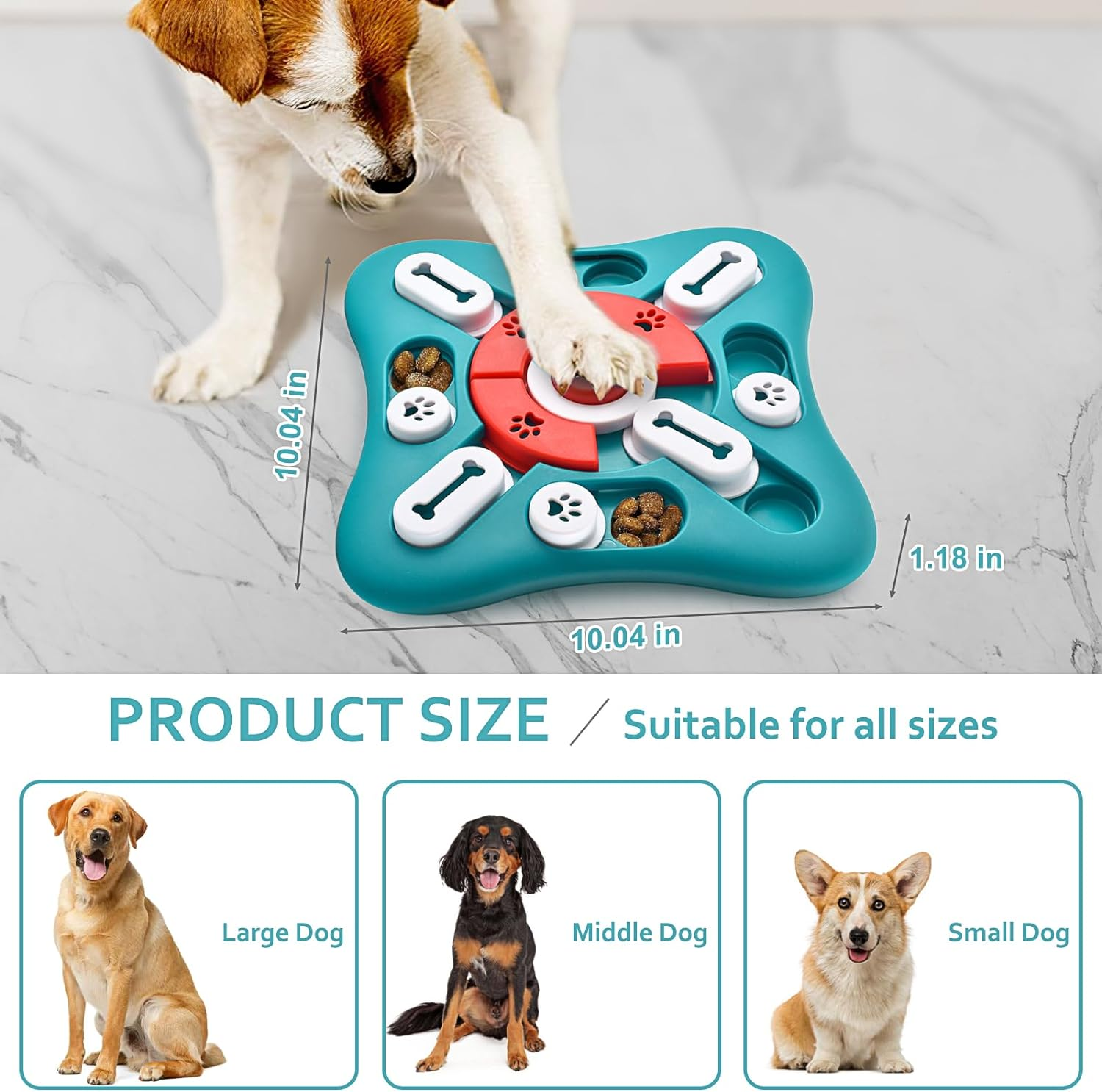 Dog Puzzle Toys Treat Dispensing Dog Enrichment Toys for IQ Training and Brain Stimulation, - Image 2