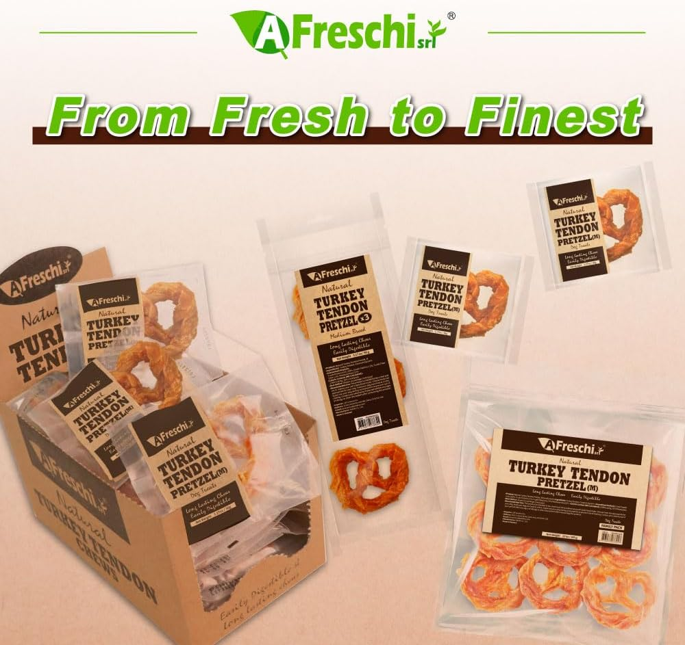 Afreschi Turkey Tendons for Dogs Usa Sourced Healthy Dog Treats Rawhide - Image 8