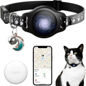 Cat Tracker Collar Waterproof Airtag Cat Collar with Finder Tag (Ios ONLY Not for Android Devices)