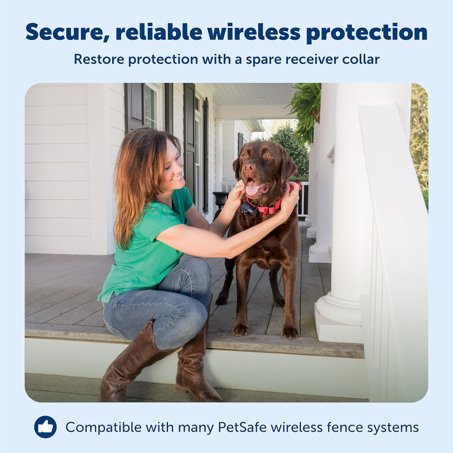 Wireless Pet Containment System Receiver Collar Battery-Operated & Waterproof - Image 3