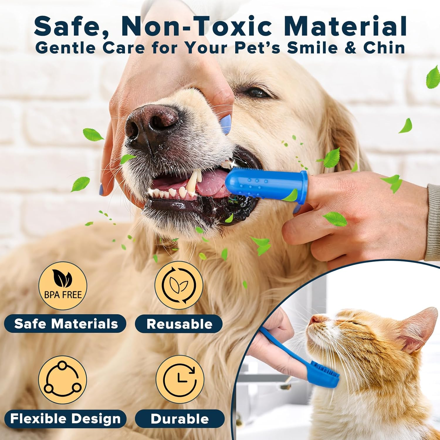 6PCS Pet Grooming Kit for Dogs Cats and Horses Dog Washing Gloves Dog Bath Brush - Image 6