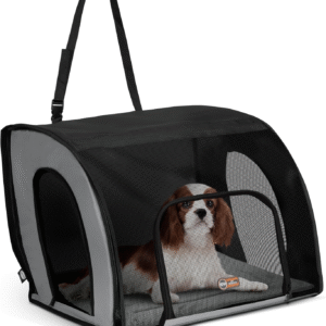 Enclosed Dog Car Seat Travel Safety Carrier for Pets, Dog Travel Car Seat 24 X 19 X 17In