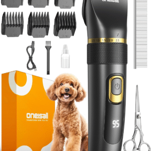 Dog Clippers Low Noise Pro Dog Grooming Clippers Kit with Rechargeable Cordless Shaver