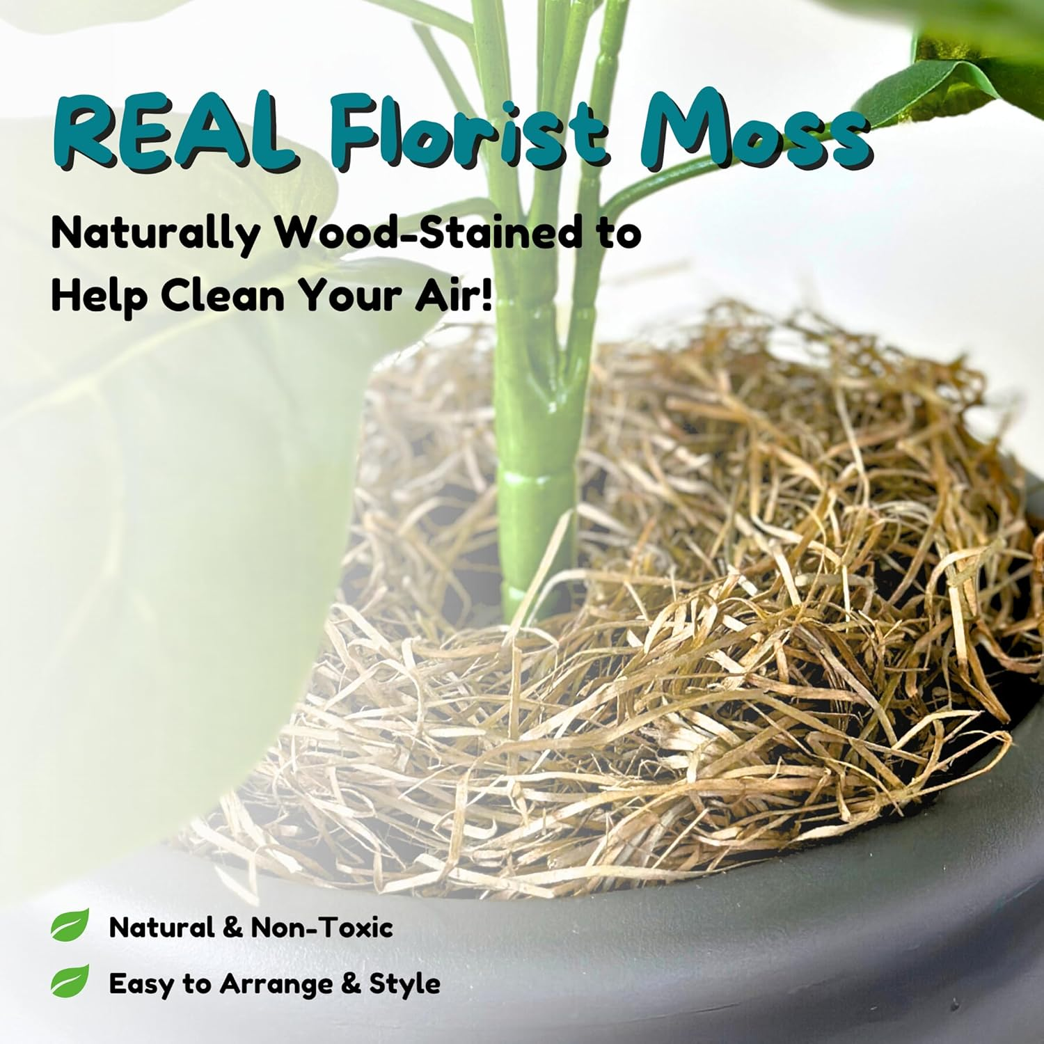 Hidden Cat Litter Box Enclosure with Artificial Plant Decorative round Planter - Image 9