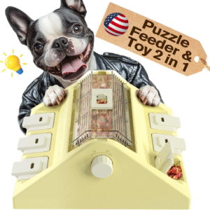 All in ONE 2 in 1 Paw-Activated Rolling Dog Puzzle Toy & Large Capacity Slow Puzzles Feeder for Small/Little/Medium Breed Dogs Treat Dispensing Thanksgiving Toys Puppy Interactive Food Dispenser