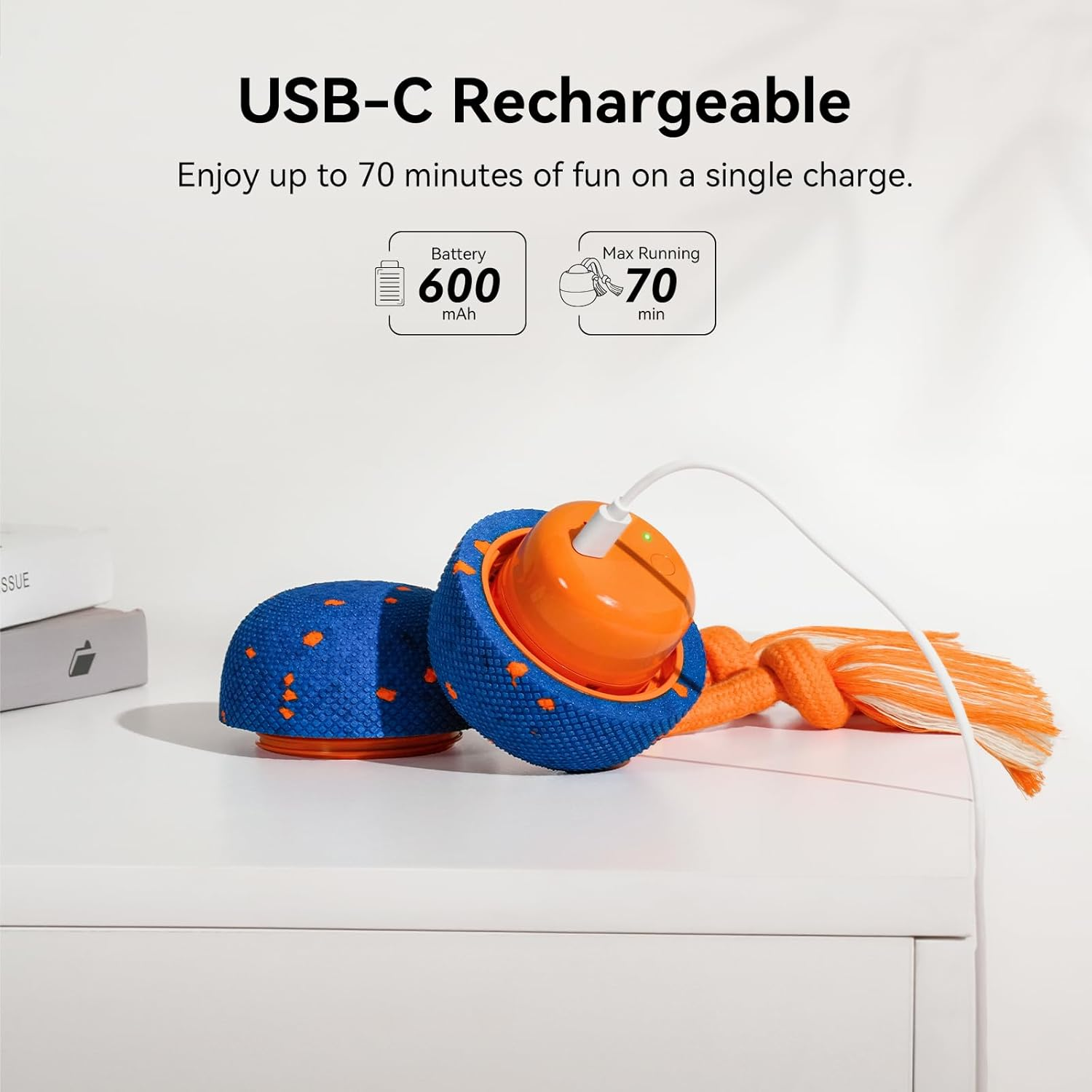 Smart Interactive Dog Toy, Wicked Ball Rolly, Automatic Moving, Bouncing, Rotating - Image 6