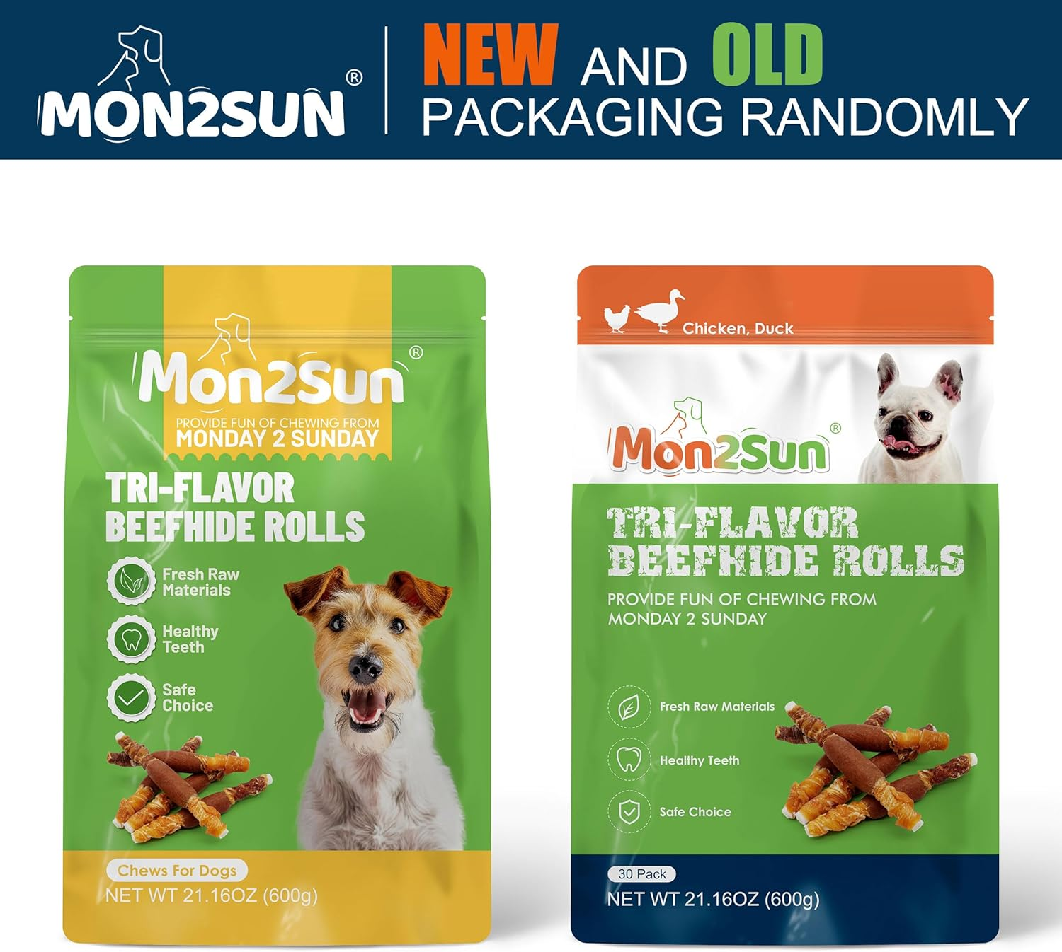 Dog Treats, Triple Flavor 5 Inch Chicken Liver Duck and Chicken Wrapped Rawhide - Image 7