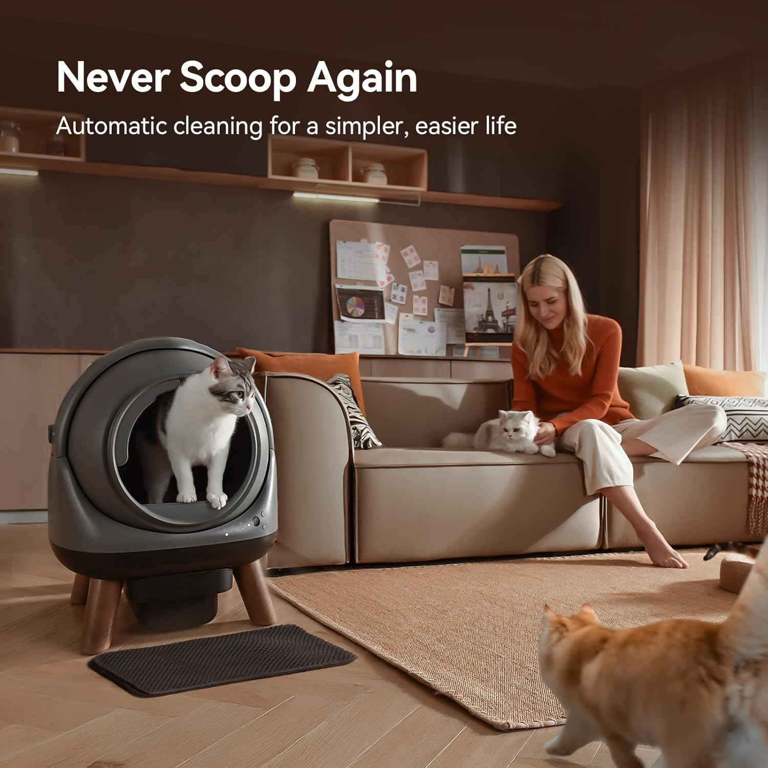 Self Cleaning Litter Box G1 Automatic Cat Litter Box for Cats Robot with Large Openning - Image 3