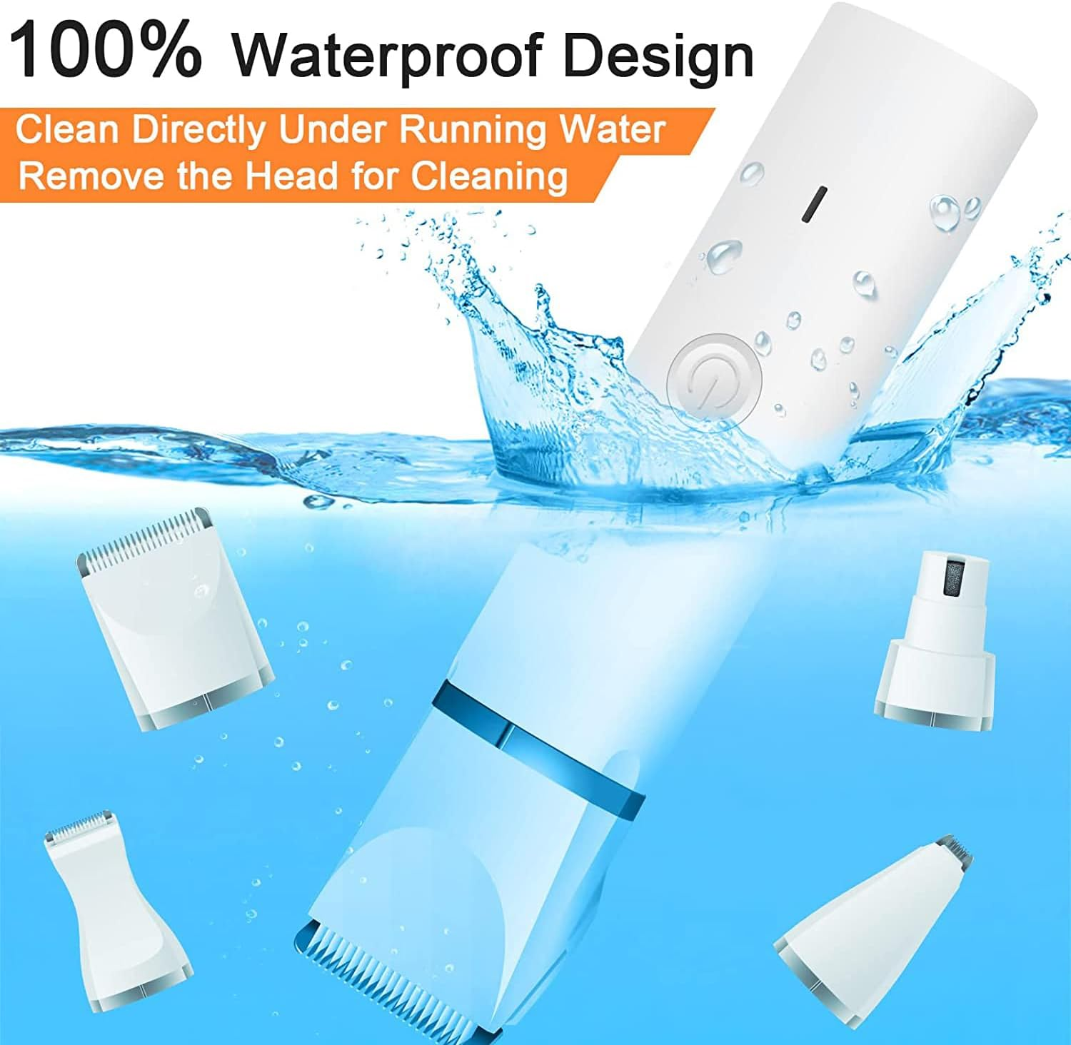 Dog Clippers Grooming Kit Hair Clipper Low Noise Paw Trimmer Rechargeable Cordless - Image 3