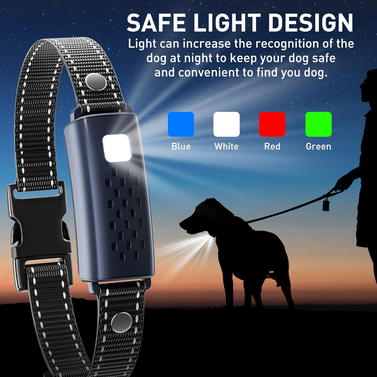 Dog Training Collar 4000FT Dog Training Collar with Remote Waterproof E Collar with Flashing Light - Image 2