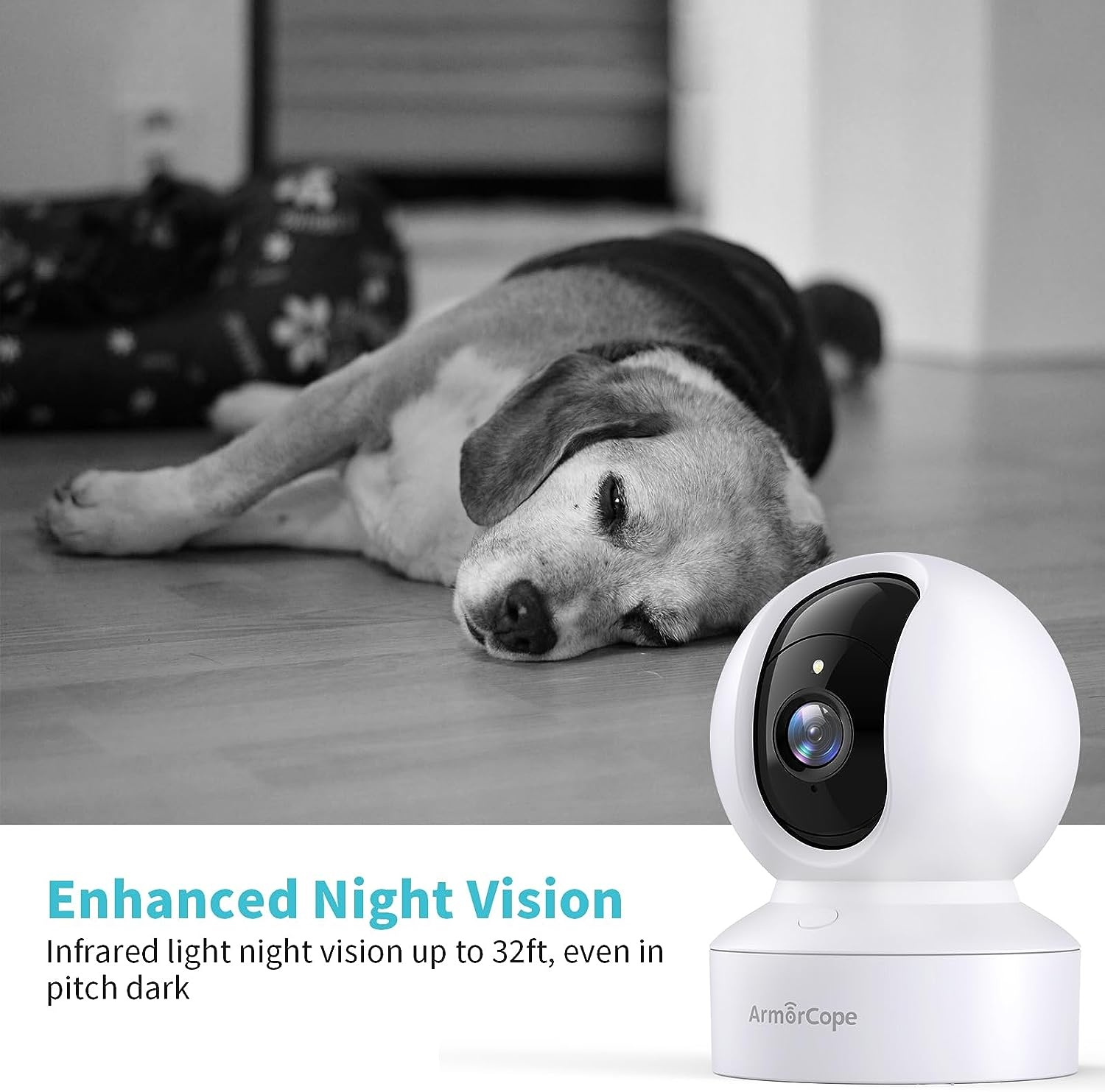 Pet Camera 2K HD Dog Camera with Phone APP 360° Pan/Tilt View Puppy Cam One Click Call for Baby Monitor Magivpix Night Vision Motion Tracking Alarm with Cloud/Local Sd,Home Indoor Security Cam - Image 6