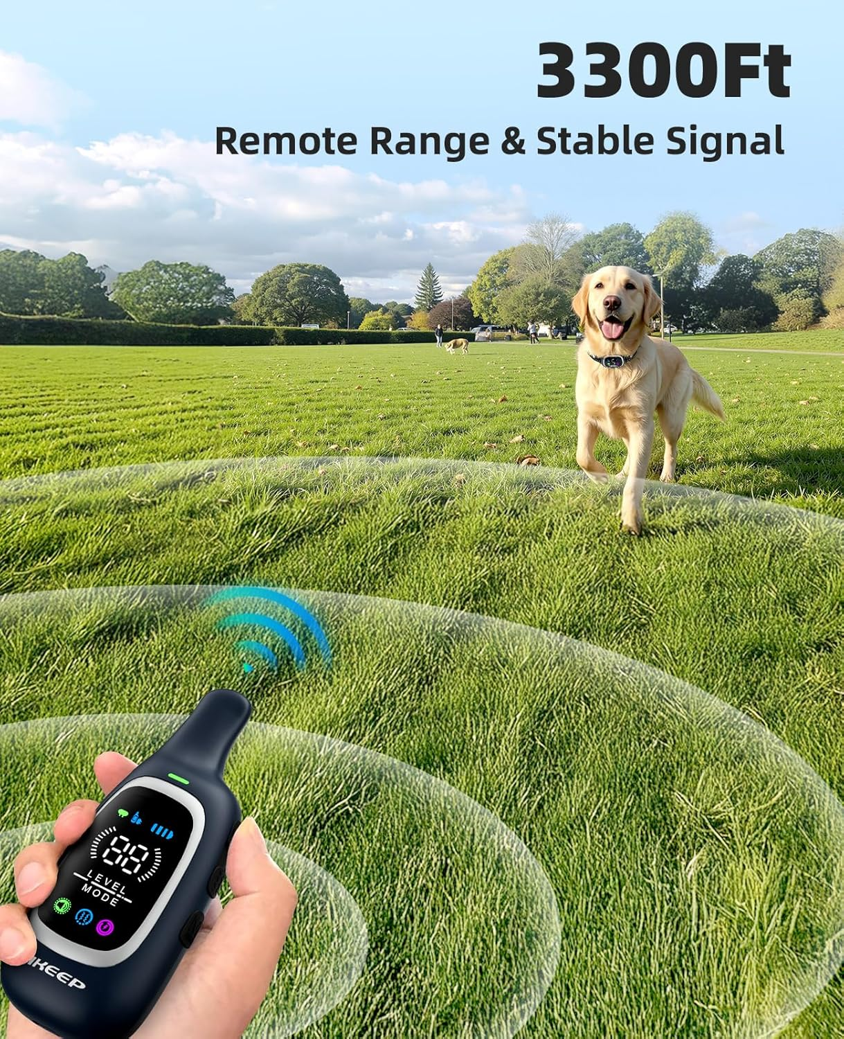 2-In-1 Dog Shock Collar and Bark Collar for Dogs 3300FT Dog Training Collar with Remote - Image 4