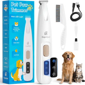Dog Paw Trimmer with LED Light 2025 Upgraded Safety Electric Paw Trimmer for Pets