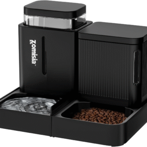 Gravity Cat Feeder and Water Dispenser 2 in 1 Automatic Cat Feeder 180 Degree Rotatable