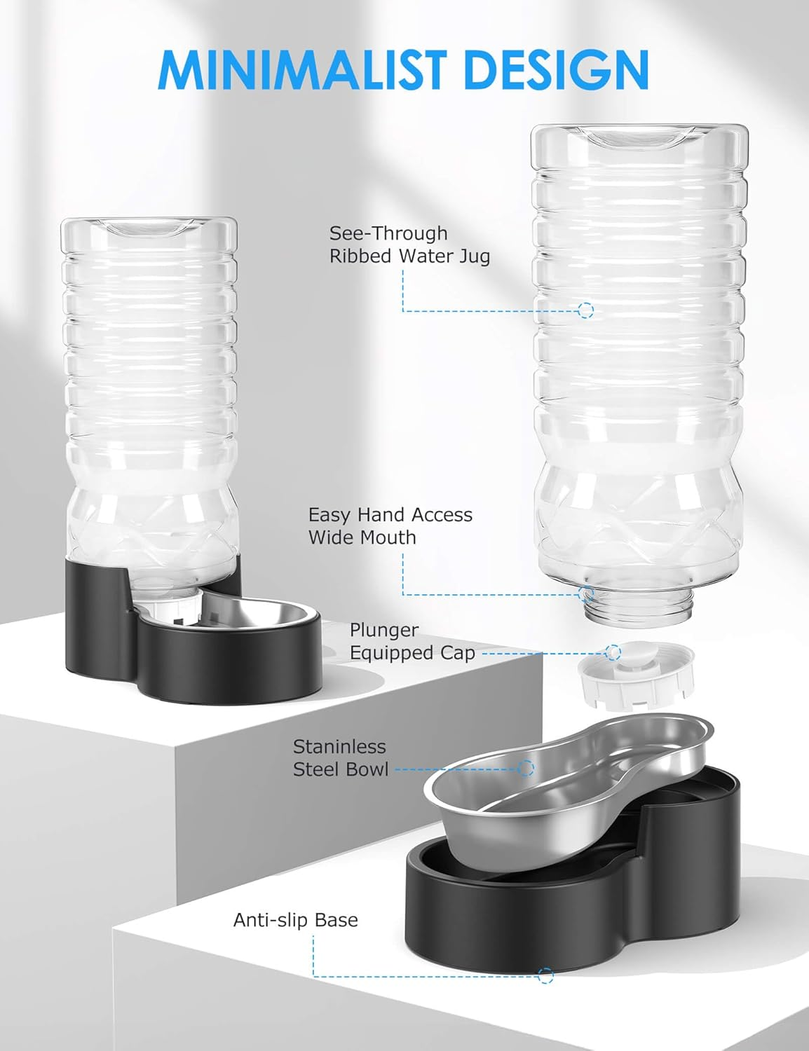 2.5 Gallon Automatic Dog Water Dispenser Wide Mouth for Easy Hand-In Cleaning - Image 6