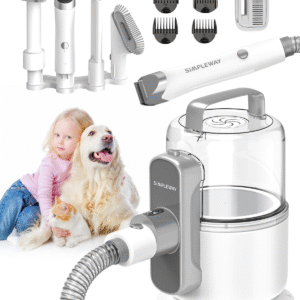 Dog Vacuum Grooming Kit for Shedding: Professional Hair Clippers Pet Groomer
