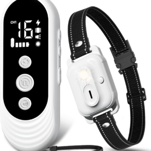 Dog Shock Collar 3300Ft Dog Training Collar with Remote IPX7 Waterproof Rechargeable Sleek