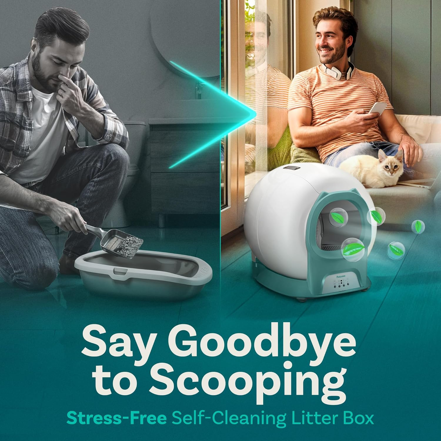 Self Cleaning Litter Box with Auto Safety Sensors for Multiple Cats Automatic Cat Litter Box - Image 2