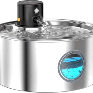 Cat Water Fountain Wireless Cordless Cat Fountain Battery Operated Stainless Steel Pet Water Fountain
