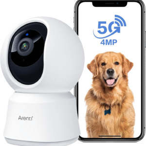 5G Security Camera Indoor 4MP Pet Camera with Speaker for Dog/Cat, Baby Monitor