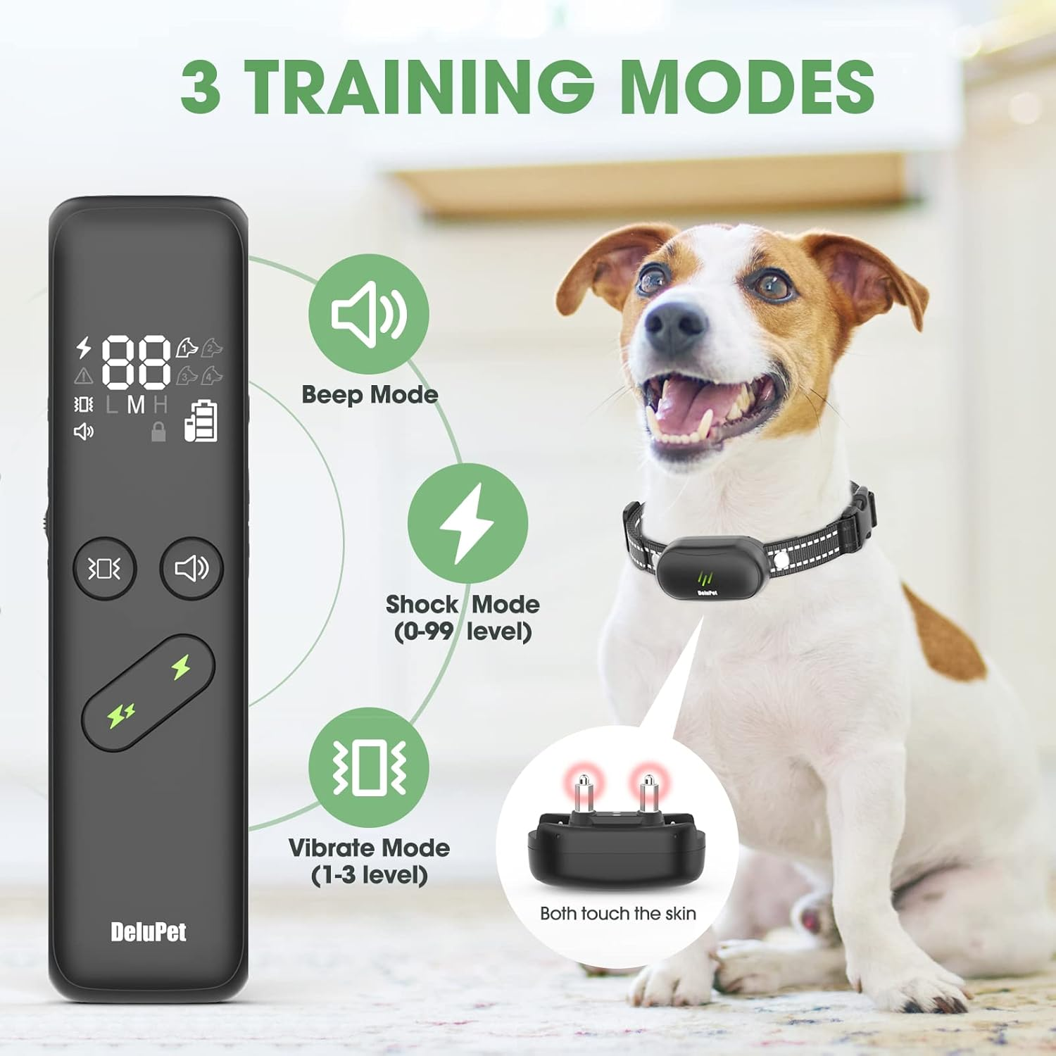 Dog Shock Collar Electric Dog Training Collar with Remote 1600FT Rechargeable - Image 3