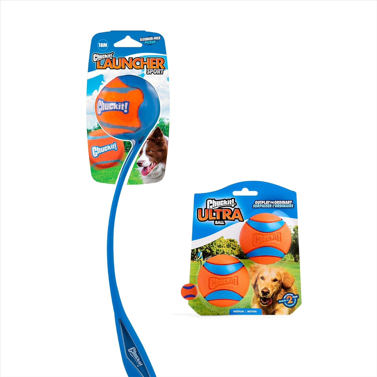 Ultra Ball & Launcher Bundle Sport 18 with 2 Pack Medium 2.5 Bouncy - Image 2