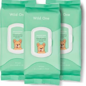 Eucalyptus Natural Dog Grooming Wipes Cruelty-Free Resealable Lid  70 Wipes per Pouch, 210 Count