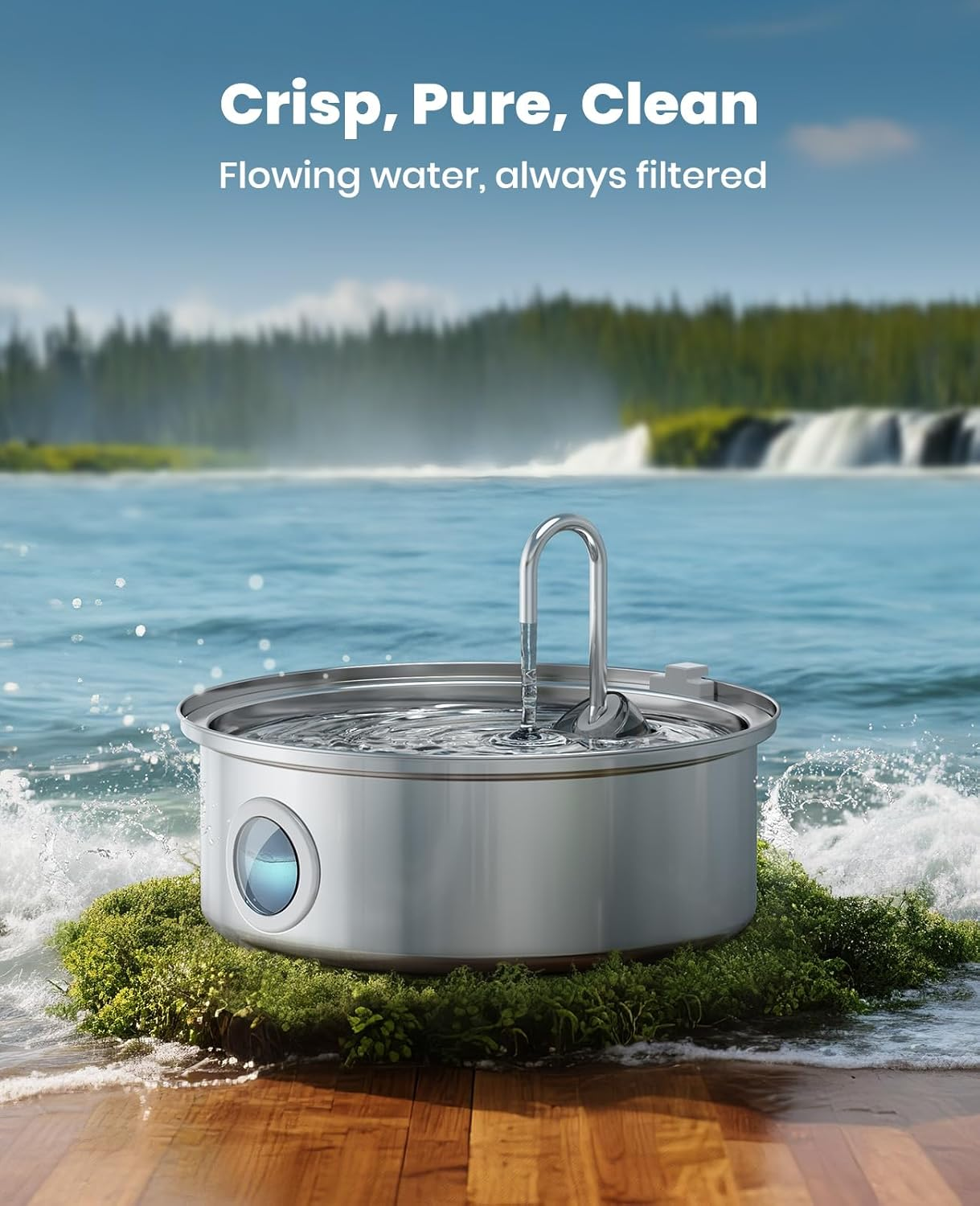 Dog Water Fountain 7L/230Oz/1.8G Quiet Dog Fountain Water Bowl Stainless Steel Dog Water Fountain - Image 7