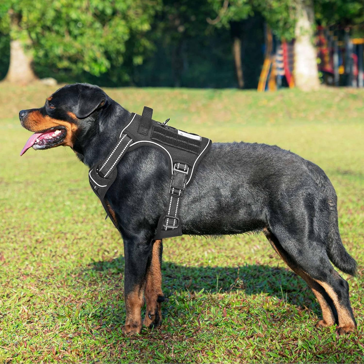 Heavy Duty Tactical Dog Harness for Large Dogs No Pull Adjustable Pet Harness Reflective - Image 2