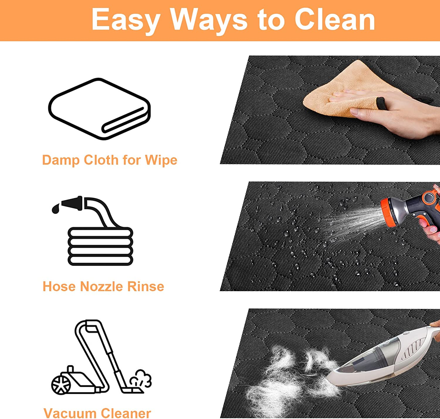 Dog Car Seat Cover for Back Seat 2025 Upgraded 600D Heavy Duty Waterproof & Scratch Proof - Image 5