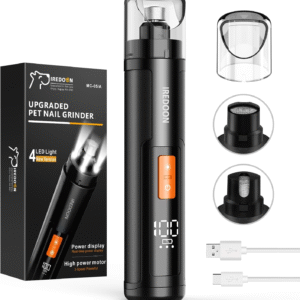 Dog Nail Grinder Upgraded Professional 3-Speed Super Quiet and Low Vibration Electric Pet