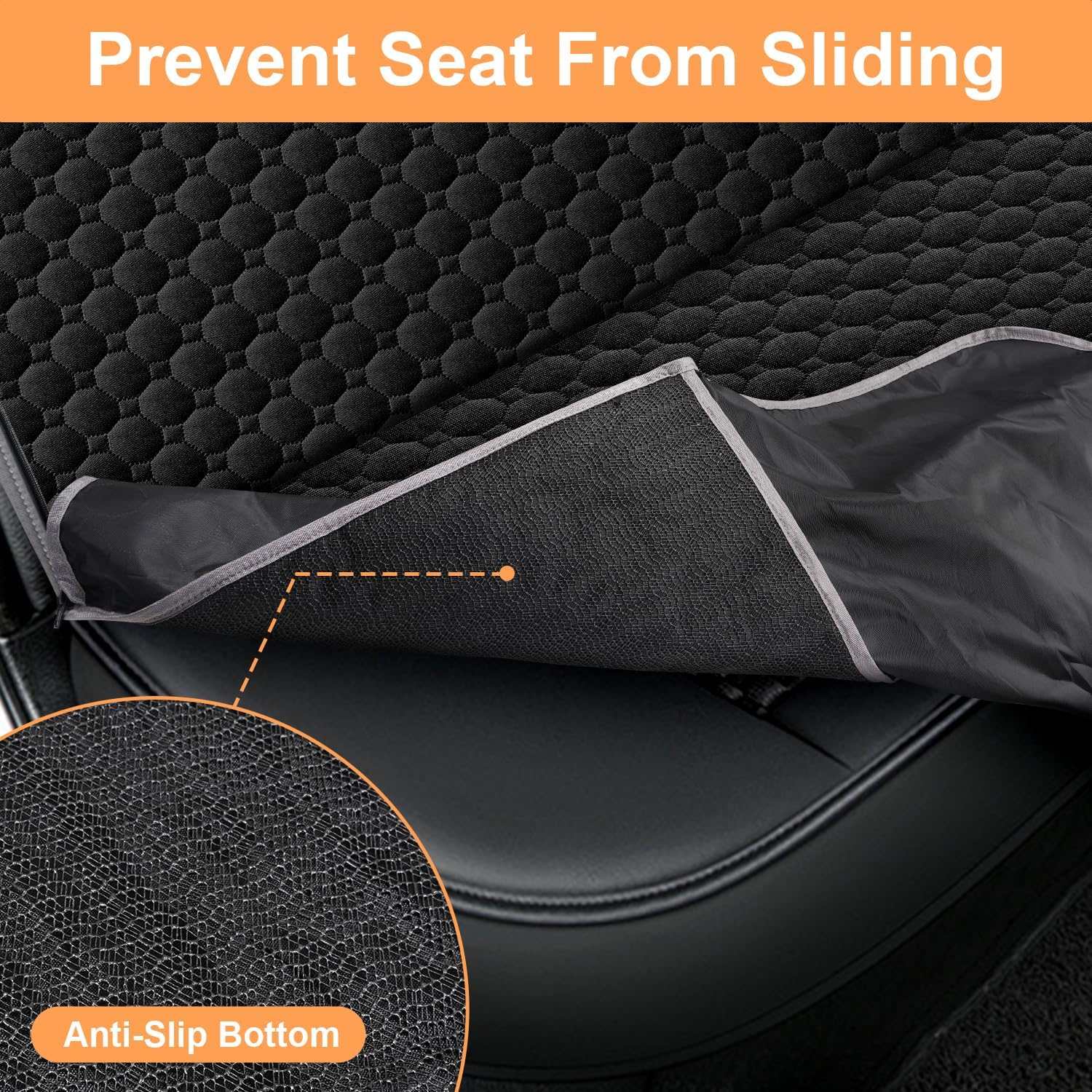 Dog Car Seat Cover for Back Seat 2025 Upgraded 600D Heavy Duty Waterproof & Scratch Proof - Image 8