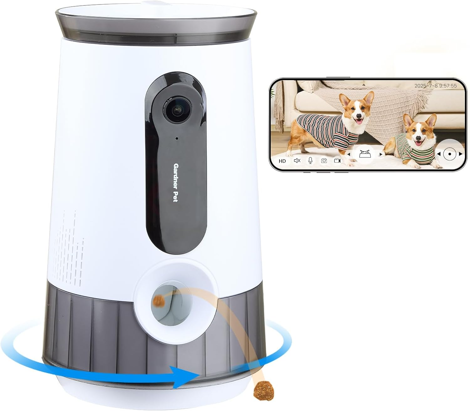 Smart Pet Camera Treat Dispenser with 1080P HD Video 2.4G Wifi 2 Way Audio - Image 3